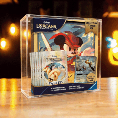 Disney-4 booster packs -Acrylic-Display-Case-Kingdom